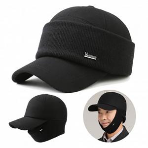 와이드 니트밴드 볼캡 골프 겨울 방한 등산 낚시 캠핑 귀마개 모자