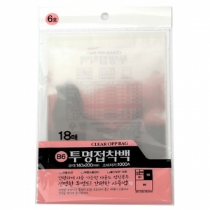 투명접착백(6호18입)