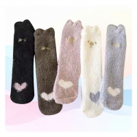 수면양말 겨울 캐릭터 고양이 냥이 하트 보온