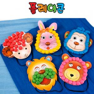 플레이콘 동물머리띠가면 5인용5종-선택1