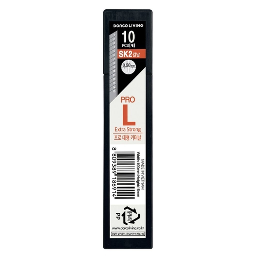 도루코 프로 대형 커터날 L(SK2) 0.5(15빗금) 칼날 / 18MM (1개입)