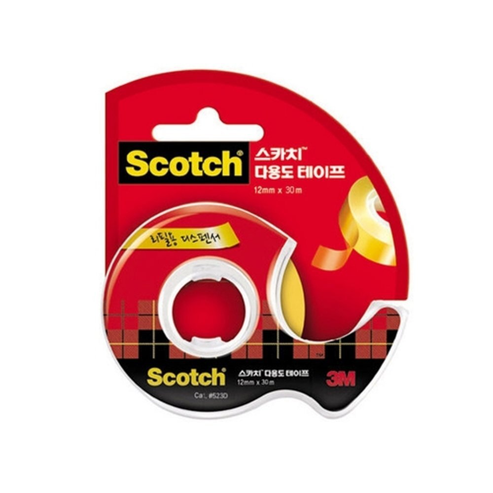 3M 스카치 다용도테이프 523D12x30 / 디스펜서 (1개입)