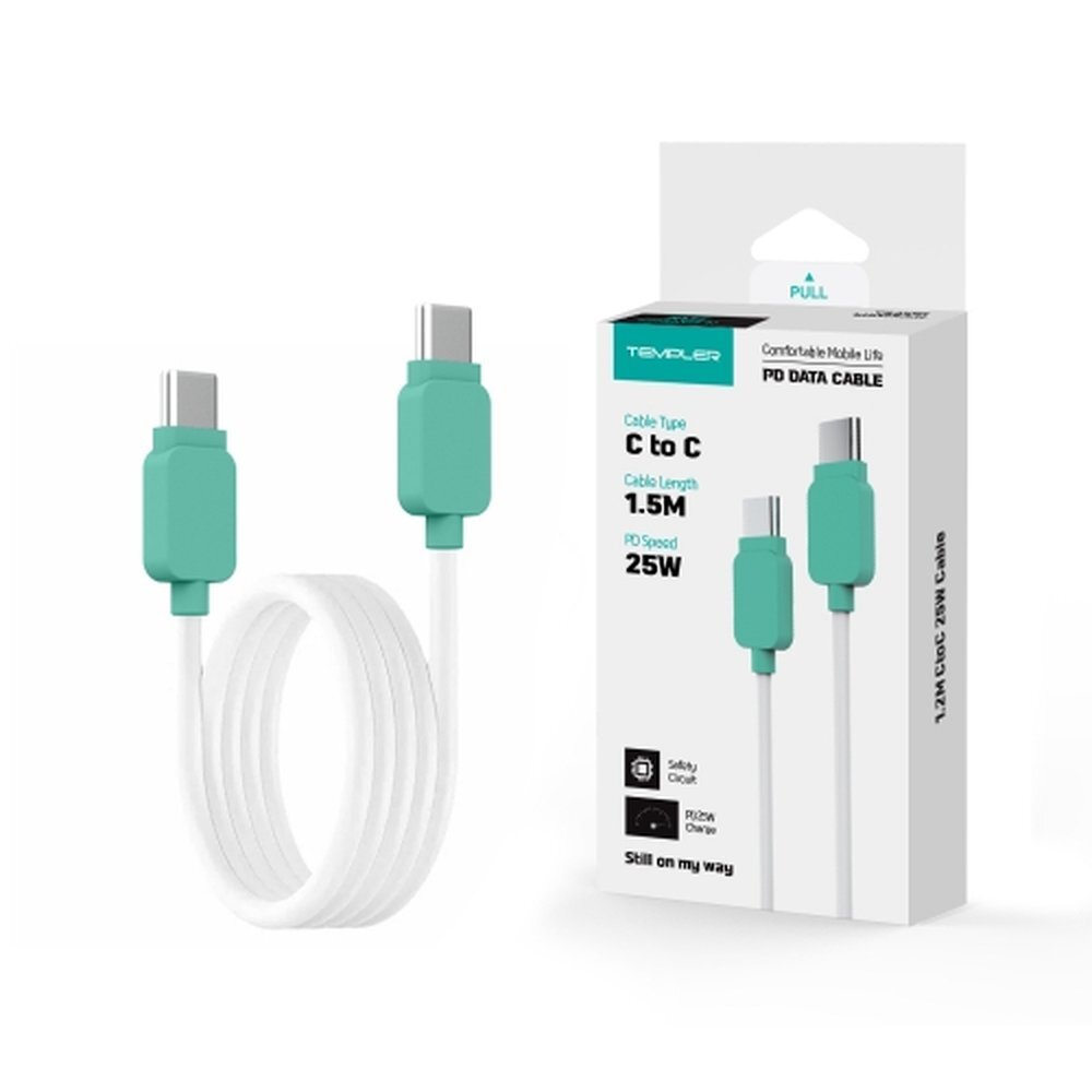 템플러 충전 케이블 C TO C 1.5M TEM-CTC-150 25W 지원 (1개입)