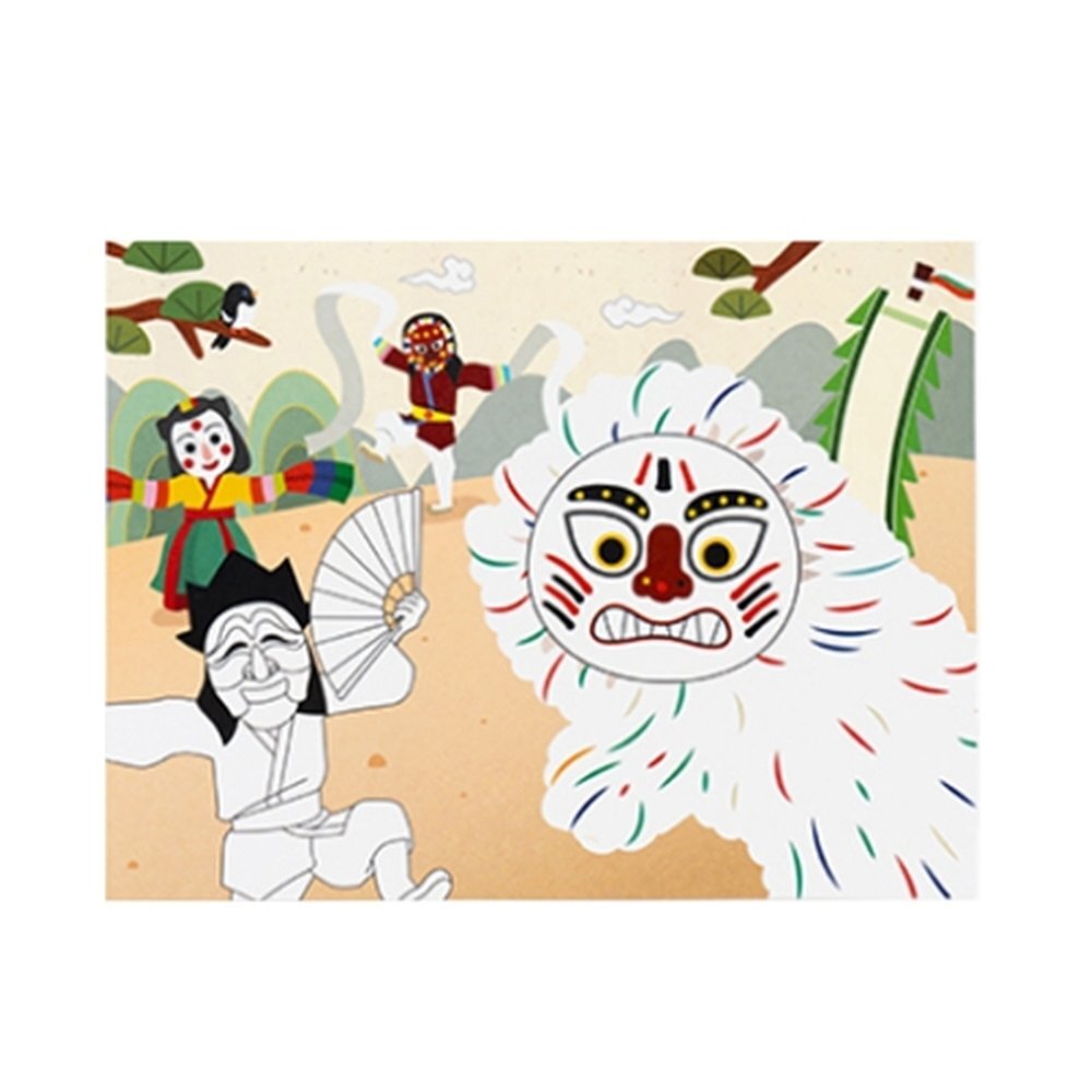 민화샵 탈춤 만들기 사자춤 S250003B (1개입)