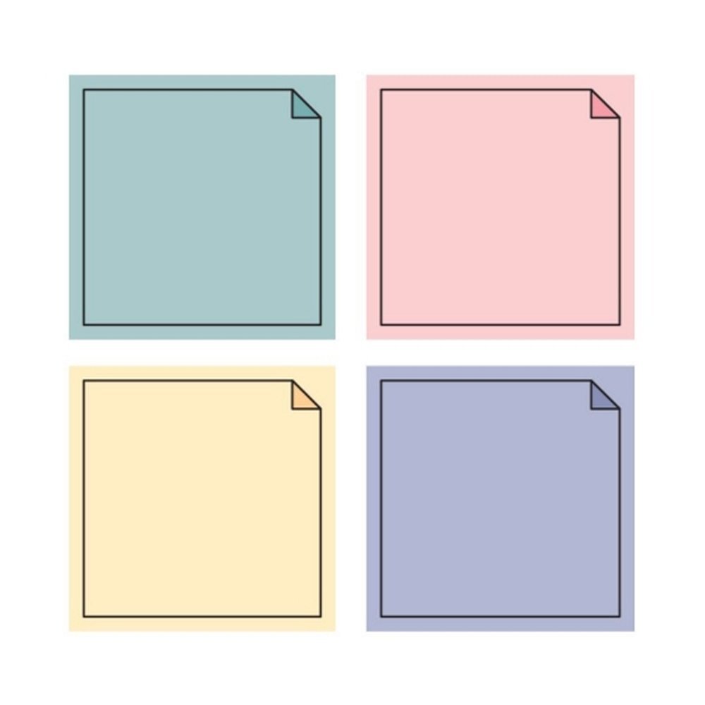 톡톡 모서리접힌 떡메모지 / 100매/90x90mm (1개입)