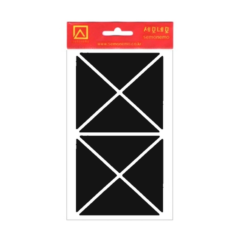 세모네모 1000 모양견출지(세모) 10-326-1BK 7매 흑색 / 65x30 (1개입)