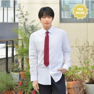 교복 교복 프리미엄 빨강체크 남성 화이트 셔츠