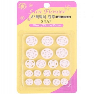 (set)P똑딱이단추 화이트 10개